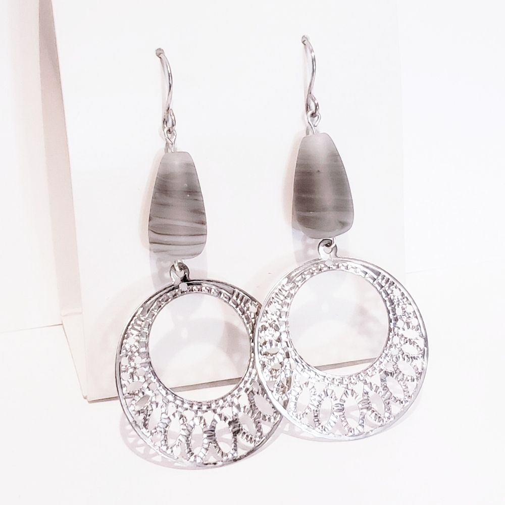 N. Gypsy Disc French Hook Earrings